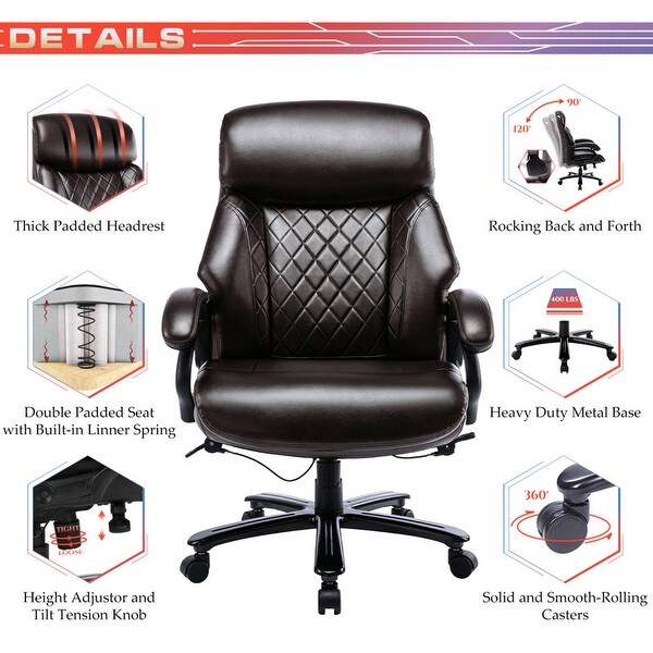 Snugway High Back Big & Tall 400lb Ergonomic Executive