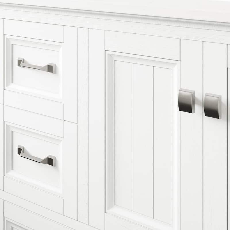 Eviva Britney 48"W x 22"D White Bathroom Vanity with White Carrara Quartz Countertop and Undermount Porcelain Sink - 48