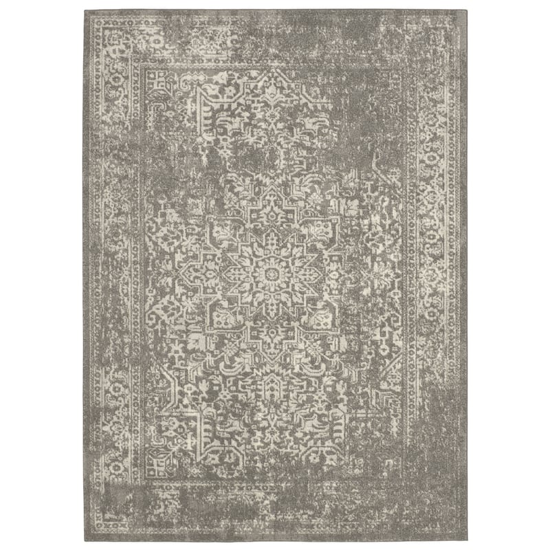 SAFAVIEH Evoke Quinn Vintage Distressed Rug - 6'7" x 9' - Silver/Ivory