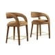 preview thumbnail 2 of 44, Pinnacle Performance Velvet Counter Stool Set of Two