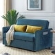 preview thumbnail 5 of 21, Modern Pull-Out Sleeper Bed with 2 Pillows Adjustable Backrest Blue