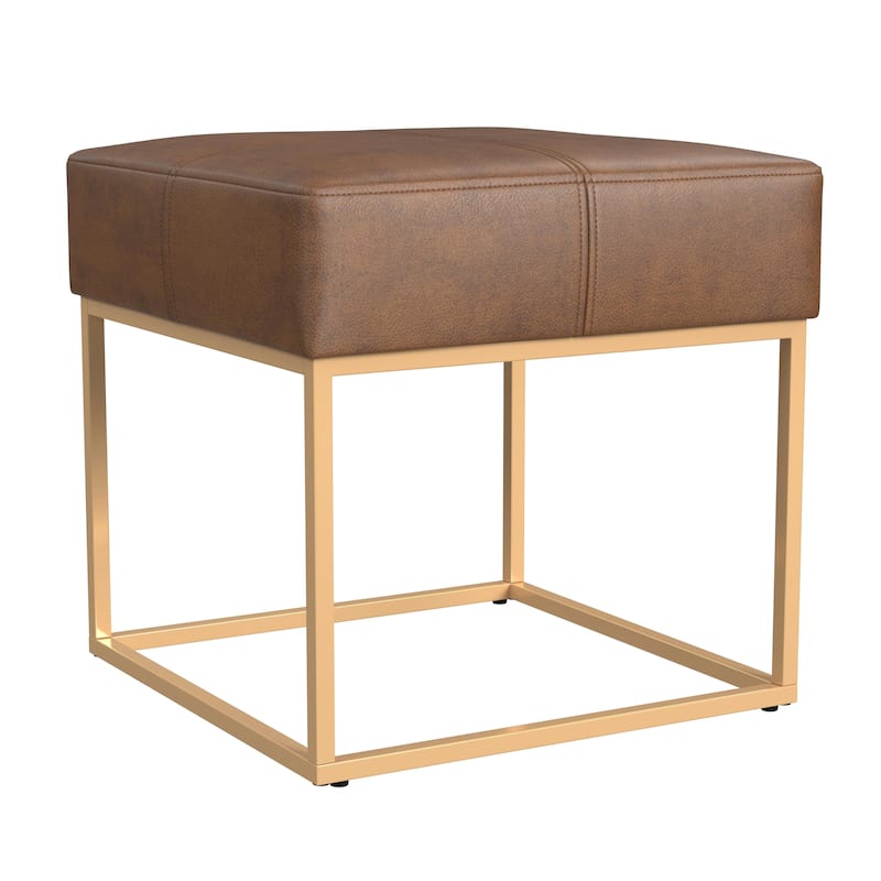 HomePop Square Metal Frame Ottoman