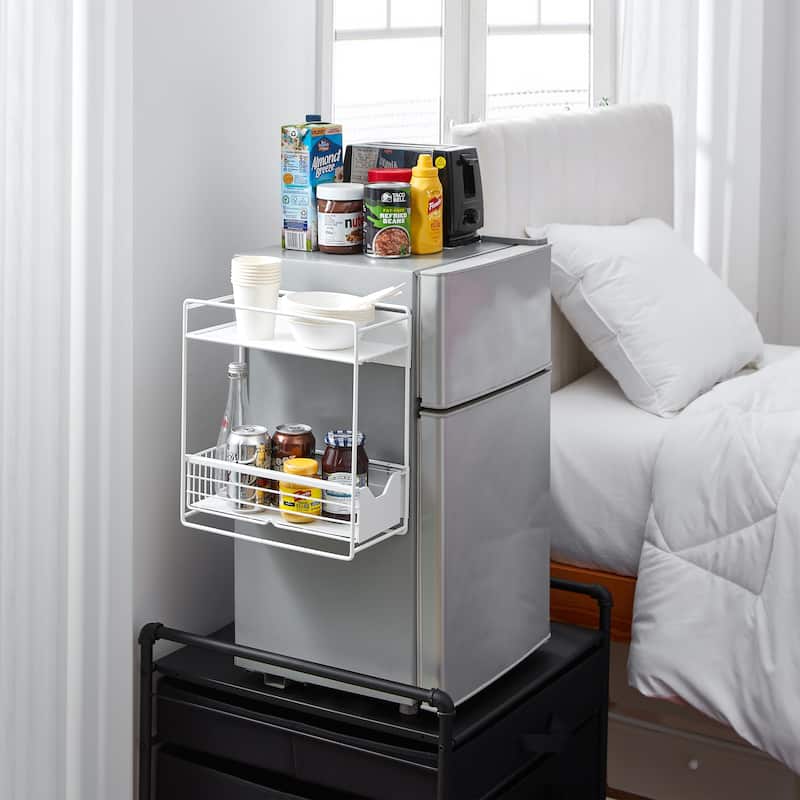 Suprima® Magnetic Fridge Sliding Shelf by DormCo - White