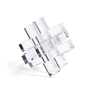 Crystal Glass Interlocking Bookend