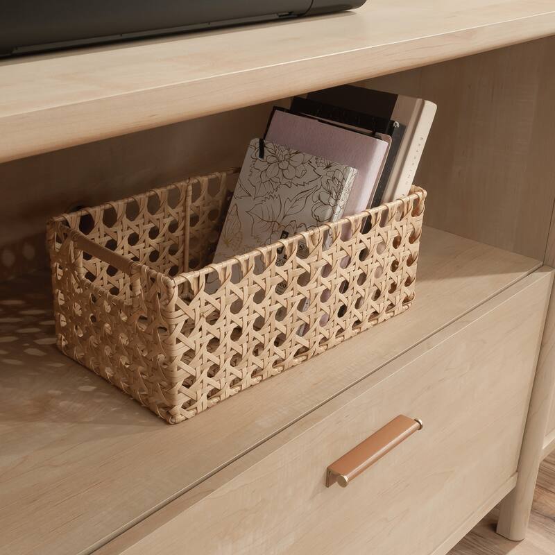 Engineered Wood Scandinavian Storage Credenza with Multi-Room Storage, Brown - 66.73" W × 20.47" D × 29.88" H