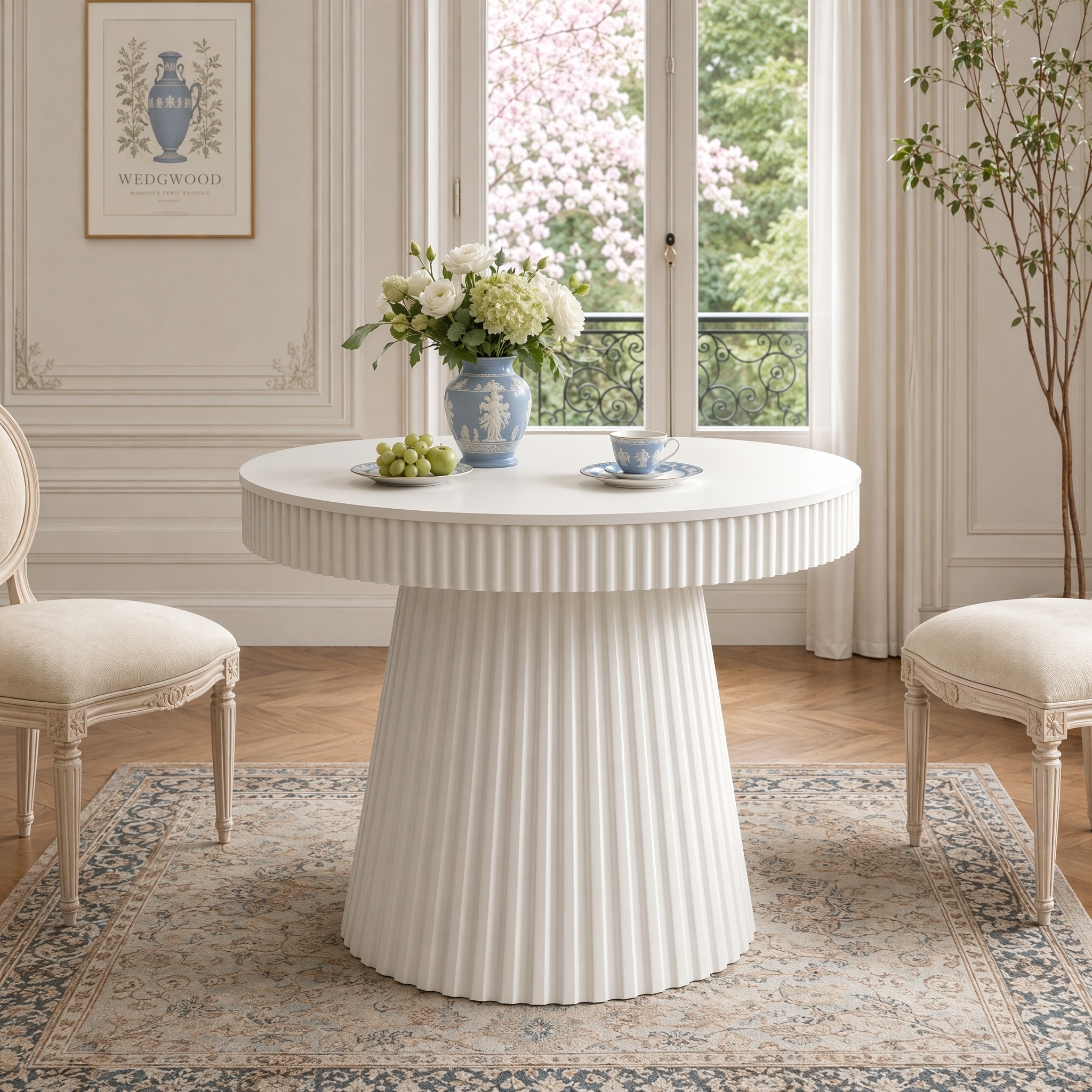 Small Dining Table, Modern Round Kitchen Table, 31.5" Circle Dining Tables for Kitchen, Dining Room, Living Room, Apartment