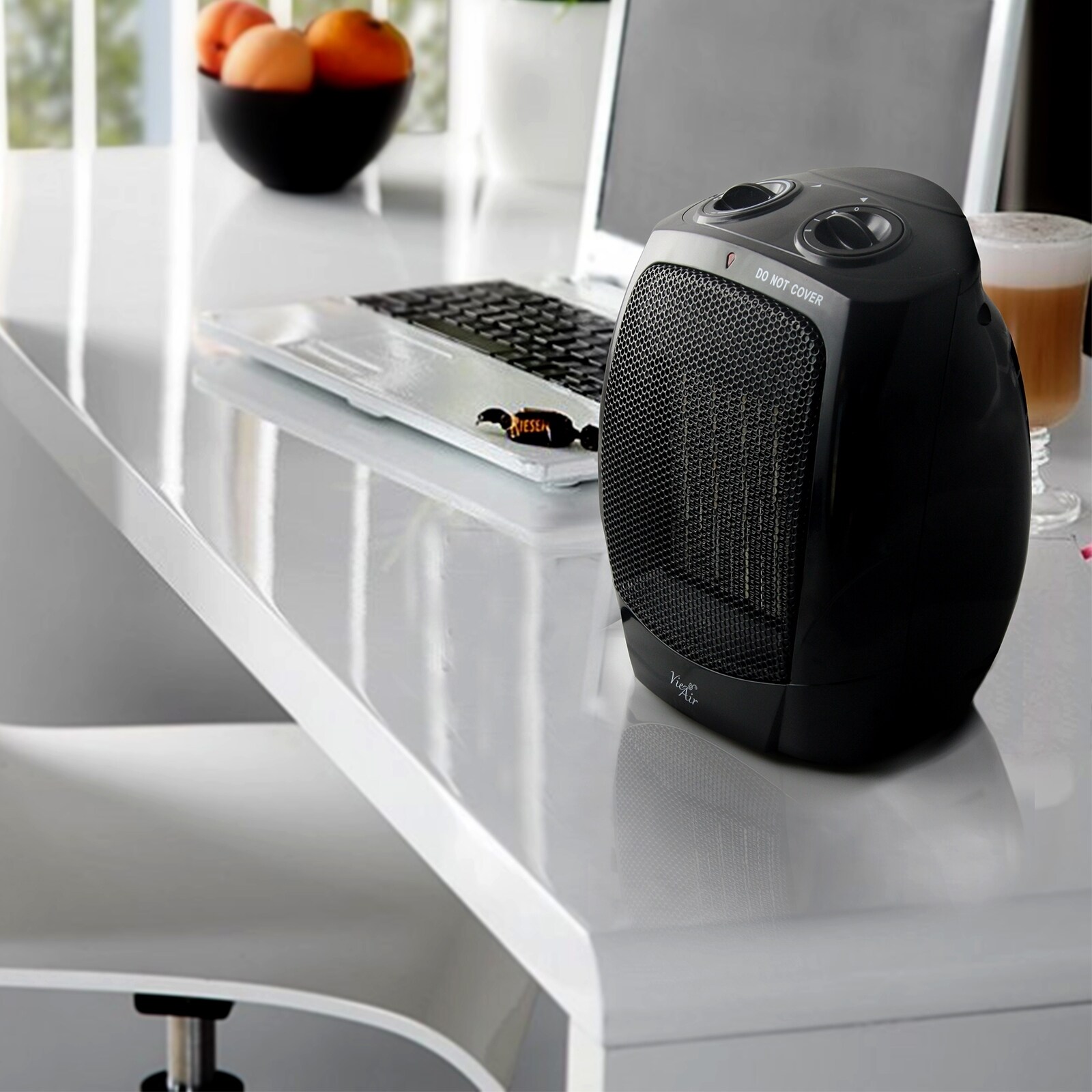 Compact 2 Speed Indoor Use Ceramic Heater with Adjustable