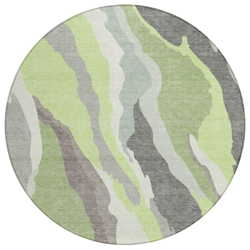 HomeRoots Abstract Transitional Rectangle Outdoor Rug