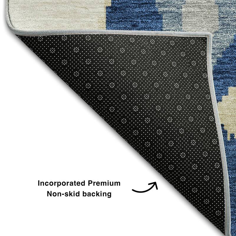 Premium Washable Super Soft Boho Ikat Mayfield Rug