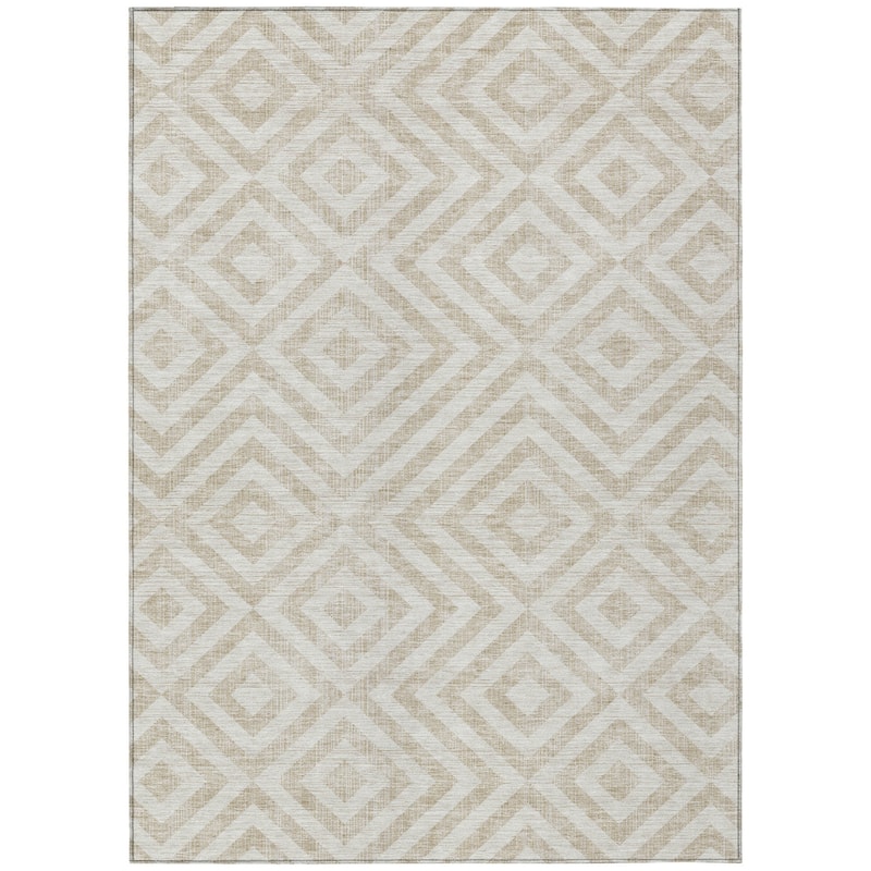HomeRoots Geometric Transitional Rectangle Outdoor Rug