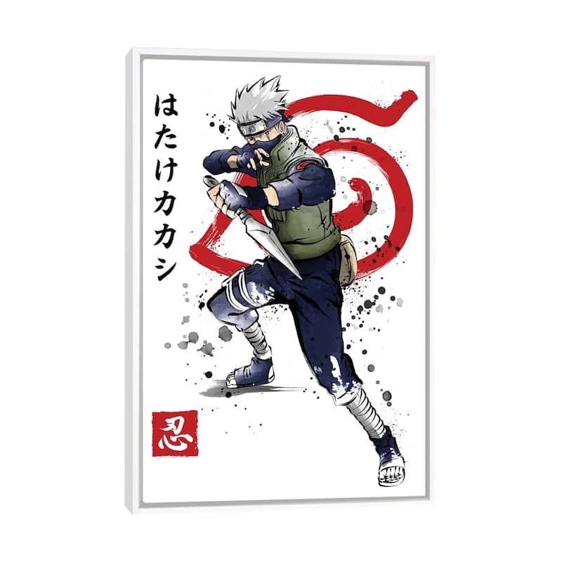 iCanvas "Kakashi Of The Sharingan" by Antonio Camarena Framed Canvas Print - White - 26x18