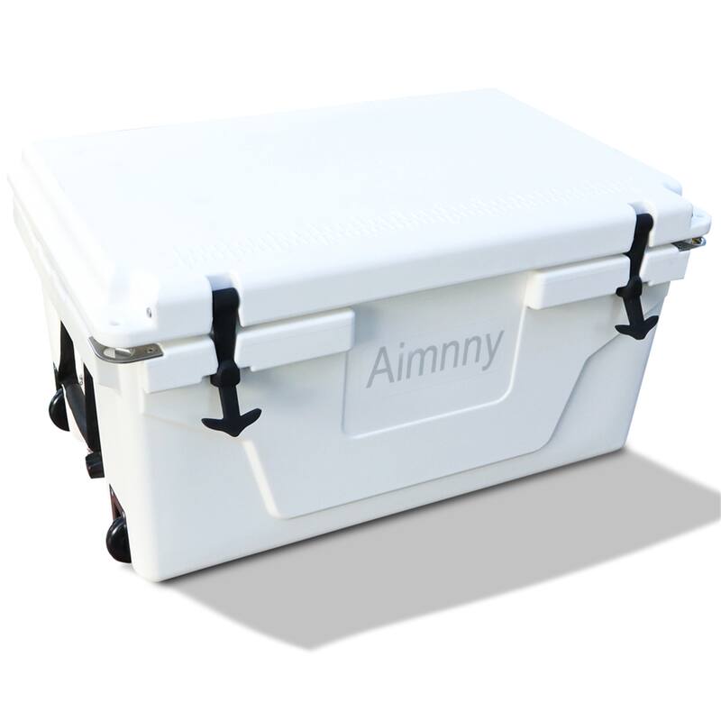 65 Quart Camping Ice Chest Beer Box Outdoor Fishing Cooler W/ Wheels