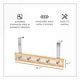 preview thumbnail 4 of 6, Bamboo Stainless Steel Over-the-Door Towel Hooks: Stylish and Functional Bathroom Organization Solution for Towels and More