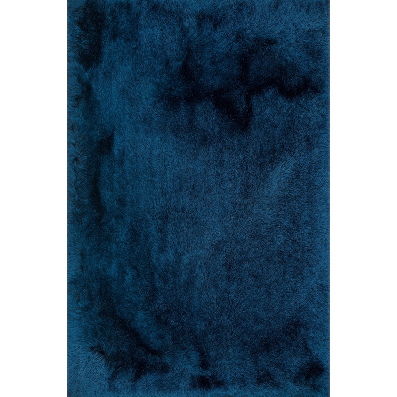 Alexander Home Hand-tufted Mid-century Area Shag Rug - 5' x 7'6" - Sapphire - Rectangle