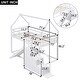 preview thumbnail 15 of 22, Twin over Twin House Loft Bunk Bed with Slide, Natural