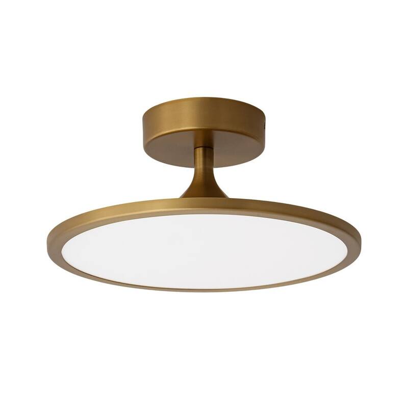 Contemporary Minimalism Dimmable LED Metal Round Semi Flush Light
