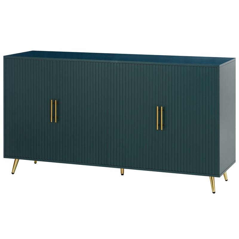 Vintage Wood Sideboard with Adjustable Shelves