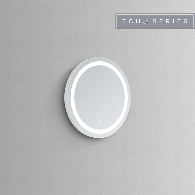 Modern Mirrors Solstice Round LED Lighted Bathroom Vanity Mirror, Wall Mounted Makeup Mirror with Defogger - 24 Inches - 28*28