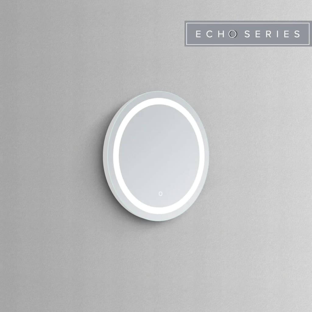 Modern Mirrors Solstice Round LED Lighted Bathroom Vanity Mirror, Wall Mounted Makeup Mirror with Defogger - 24 Inches