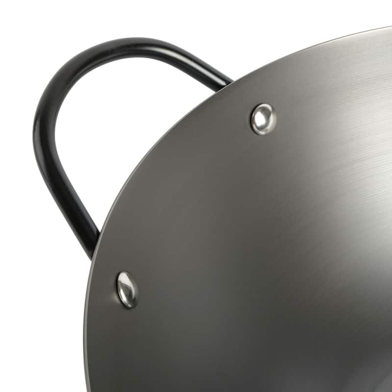 Babish 14-Inch Carbon Steel Flat Bottom Wok