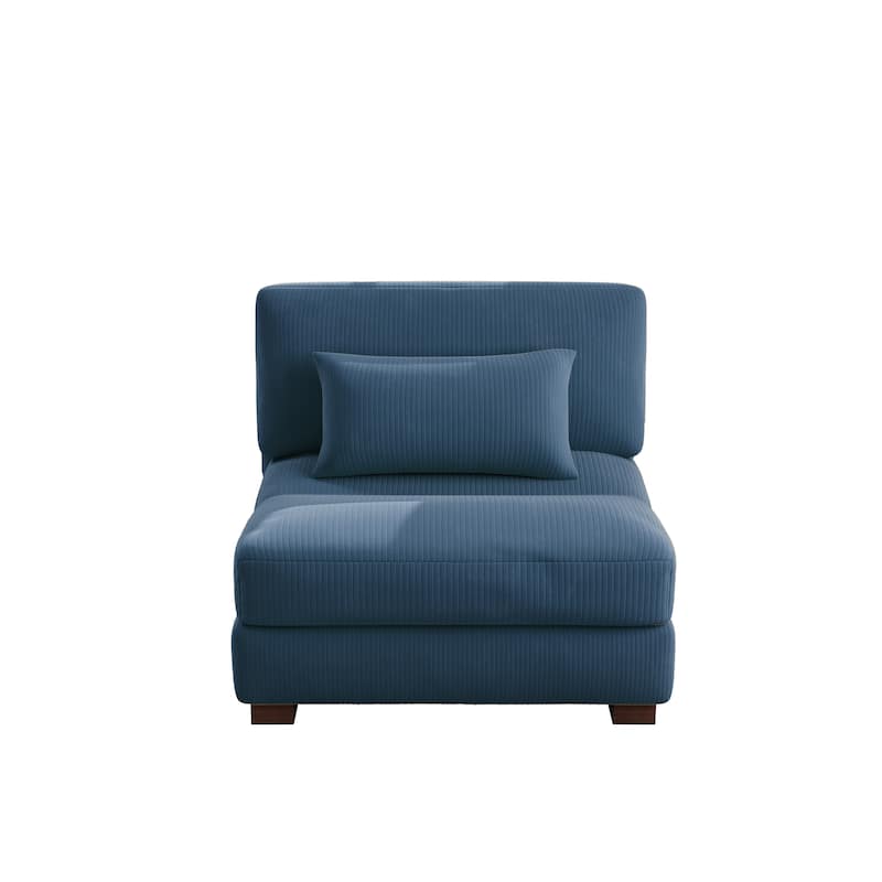 Modern Upholstered Armless Chair Accent Chair