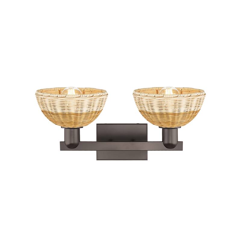 Innovations Lighting Downtown Urban - Natural Ballston Dome - 2 Light 16" Bath Vanity Light