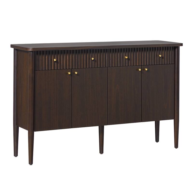 Walker Edison Modern Fluted Wood Buffet Sideboard with Storage