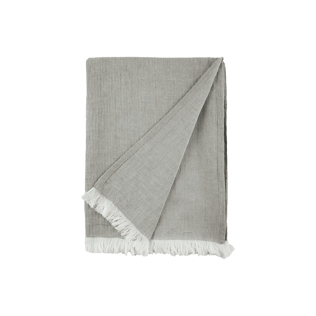 50" x 70" Declan Ash Large Premium Luxury Woven 100% Cotton Throw Blanket