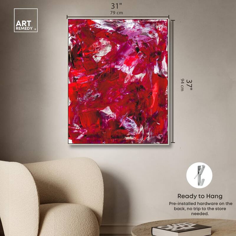 Eruption of Red II Canvas by Art Remedy