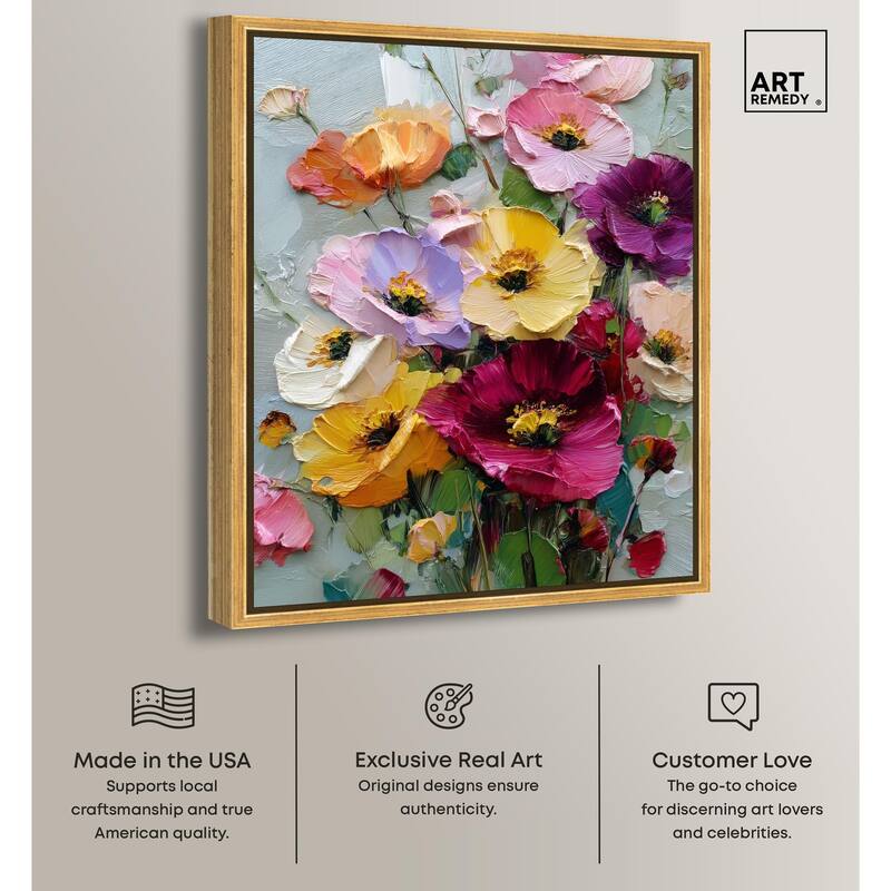 Floral Texture I Canvas by Art Remedy