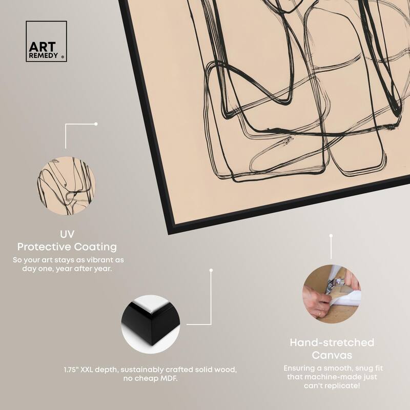 Embrace of Lines III Canvas by Art Remedy