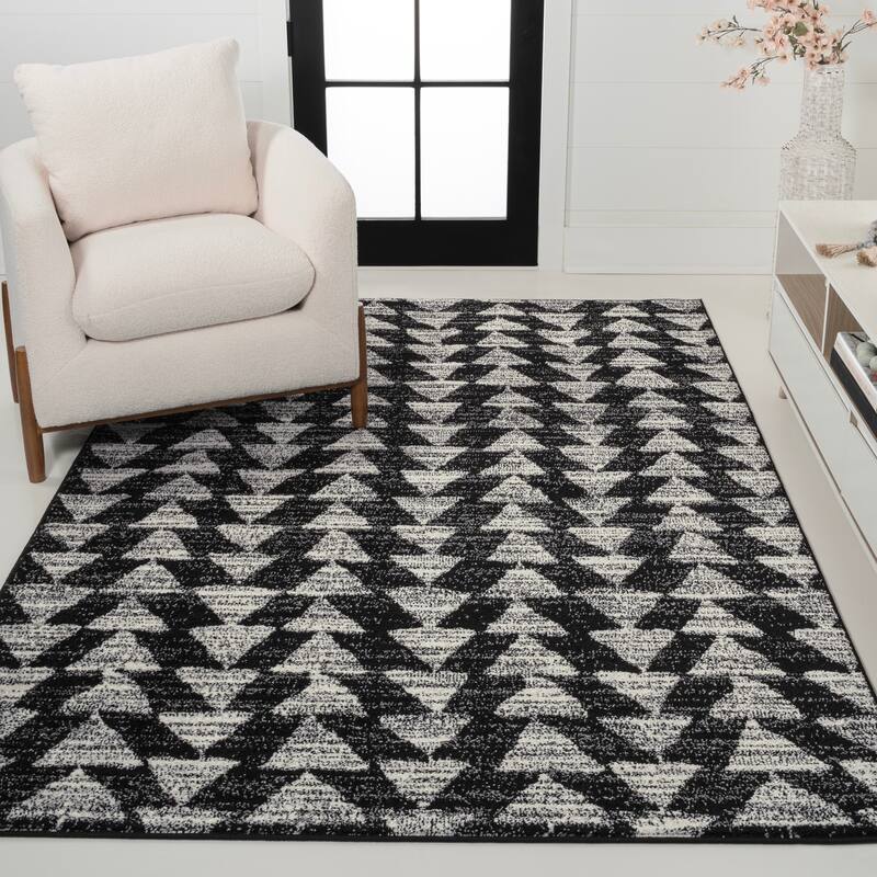 JONATHAN Y Khalil Moroccan Triangle Geometric Area Rug