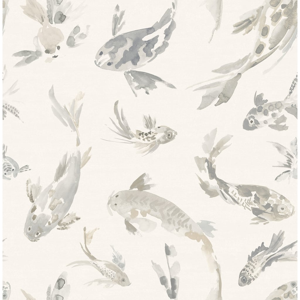 A-Street Prints Koi Stone Fish Wallpaper