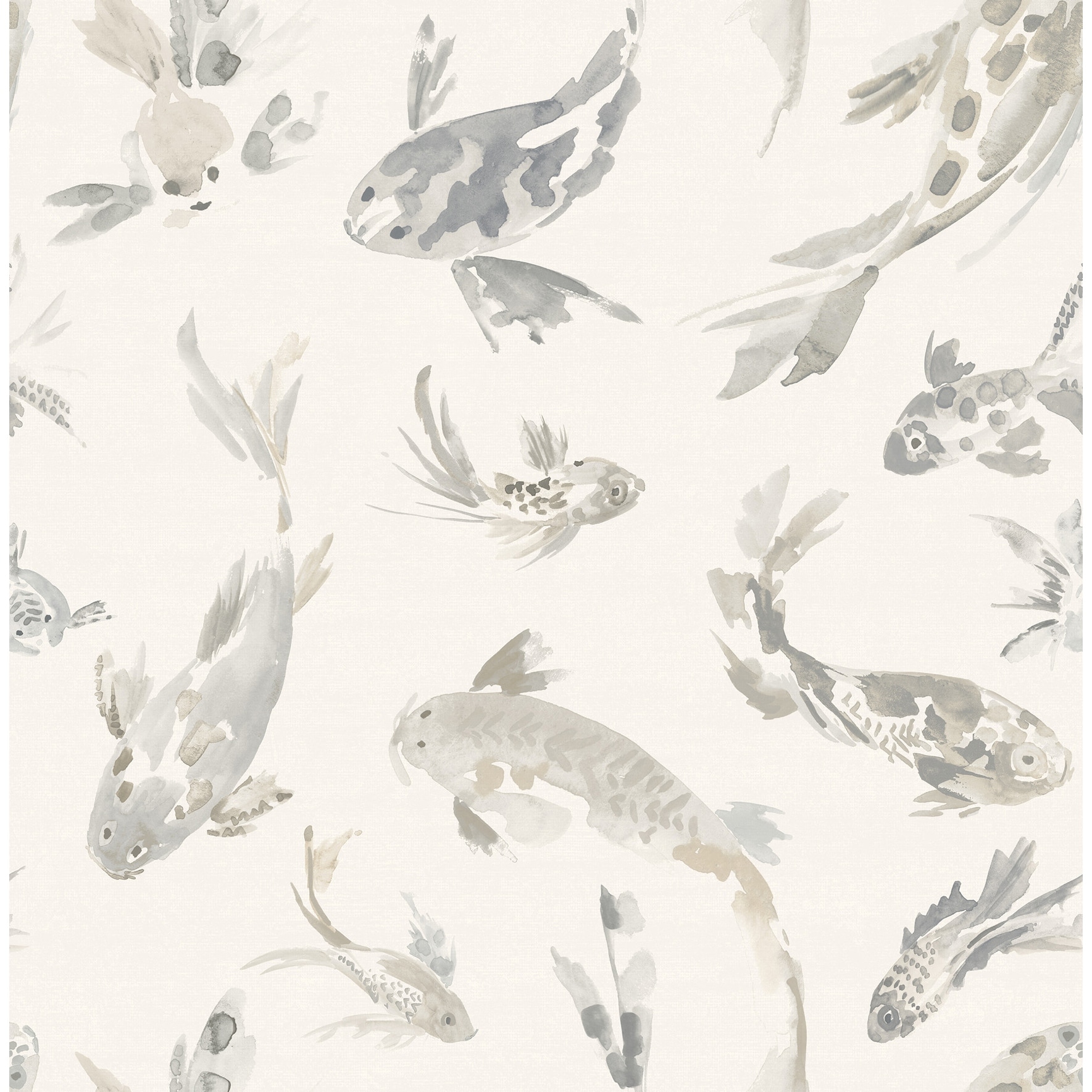 A-Street Prints Koi Stone Fish Wallpaper