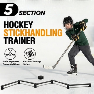 Zealfeel 5-Section Hockey Stickhandling Trainer: Adjustable Foldable Aid for Puck Control and Speed