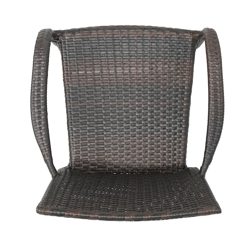 Christopher Knight Home Benhill Outdoor Contemporary Wicker Stacking Chairs (Set of 2)