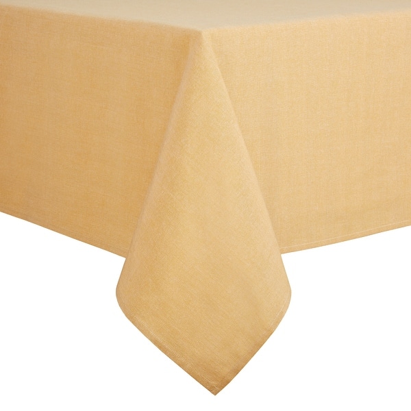 slide 1 of 8, Lauren Ralph Lauren Chambray Modern Farmhouse Tablecloth 60"x104" - Ochre
