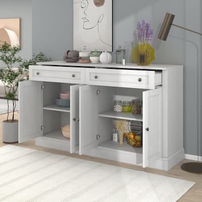 Multifunctional Sideboard with Adjustable Shelves, Retro Design
