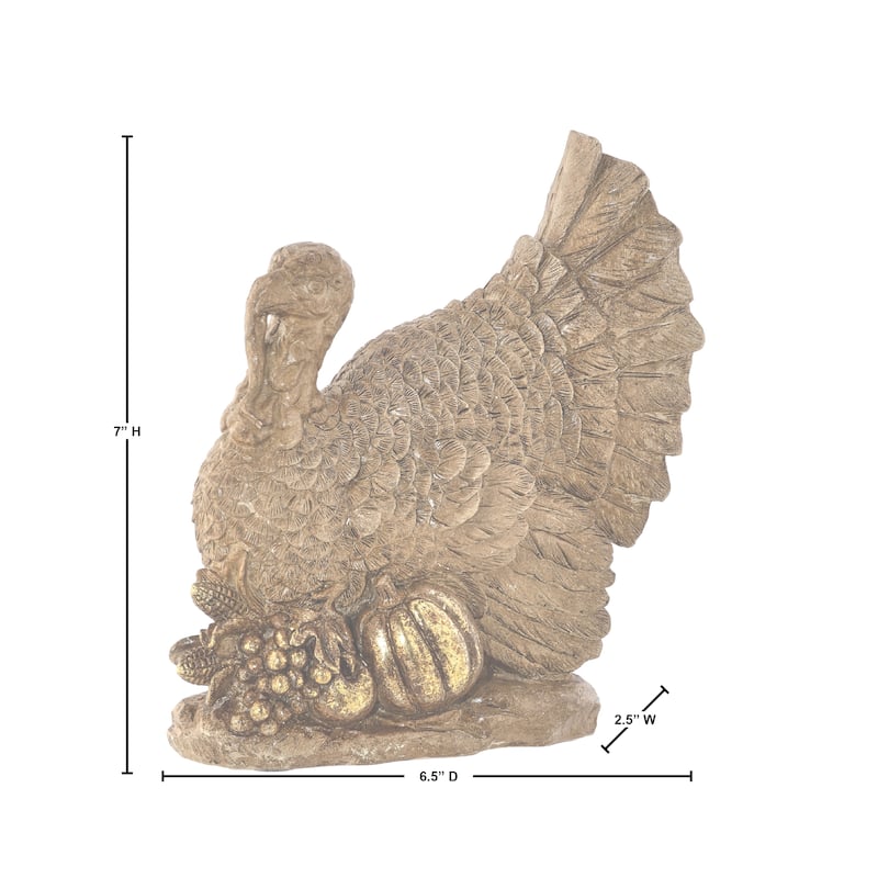 7" Resin Turkey Table Piece