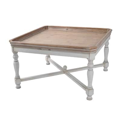 Square Alcott coffee Table, French Countory Tray Table