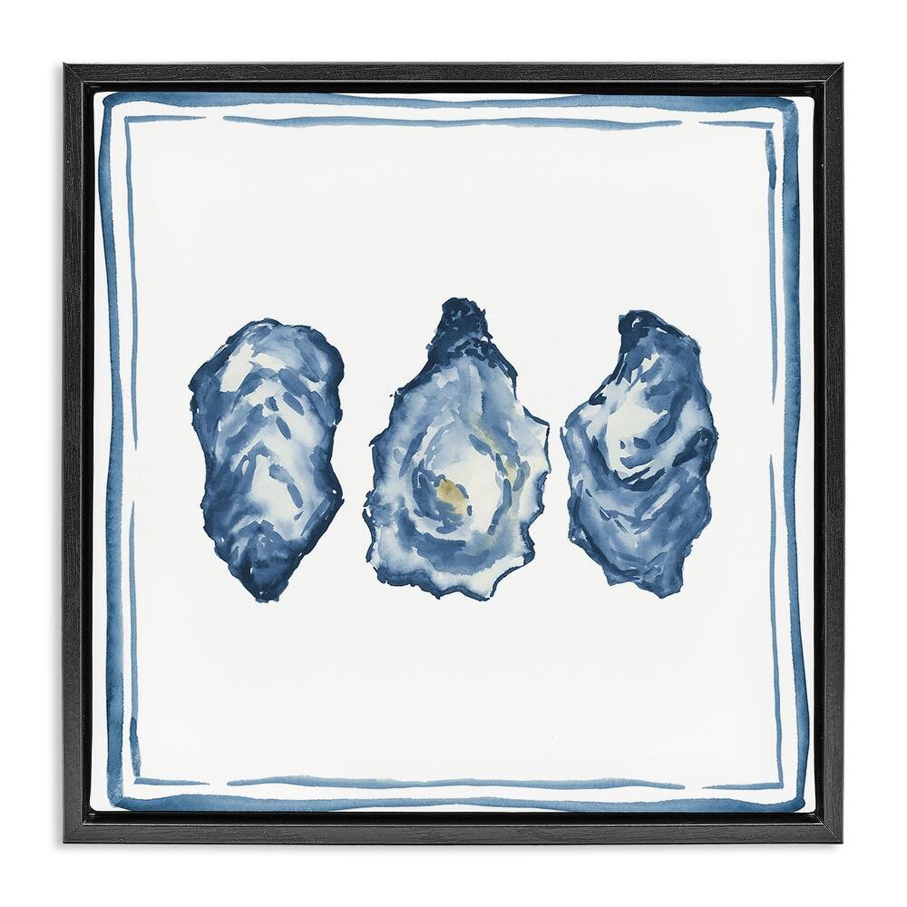 Stupell Oyster Shell Trio Framed Floater Canvas Wall Art Design By Lucille Price