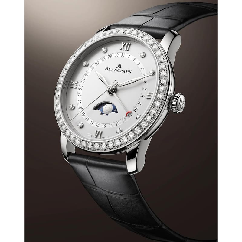 Blancpain SS Villeret Quantieme Phase De Lune Women's Watch - White - White - White