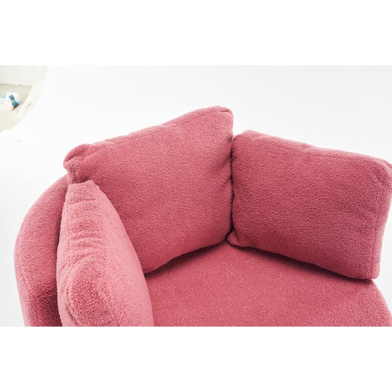 31.5" Swivel Barrel Chair with Storage