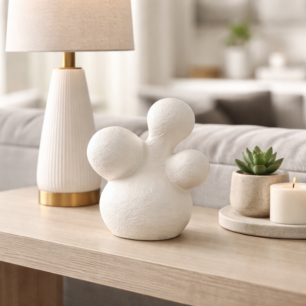 Decorative Object - Ivory Ceramic Minimalist Sphere