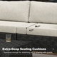 preview thumbnail 5 of 37, PURPLE LEAF GLFSF Outdoor sofas Black sofa with white seat for Yard Porch Deck Patio Conversation Sets