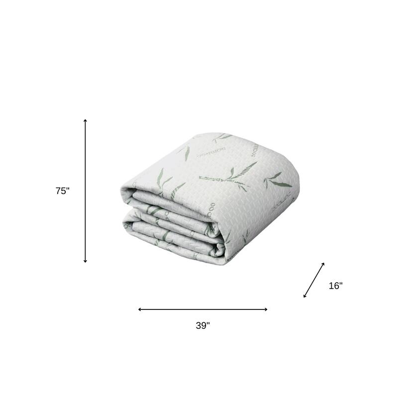 Twin Waterproof Rayon from Bamboo Deep Pocket Mattress Cover - White