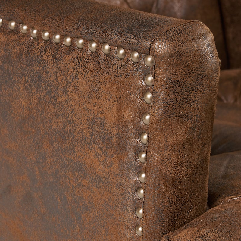 Malone Brown Espresso Tufted Club Chair by Christopher Knight Home