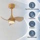 preview thumbnail 23 of 25, JONATHAN Y 22" Smart LED Ceiling Fan, 6-Speed, Dimmable, App & Remote Control