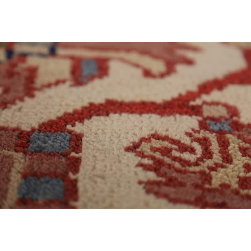 Geometric Heriz Serapi Oriental Large Area Rug Handmade Wool Carpet - 11'10" x 14'11"