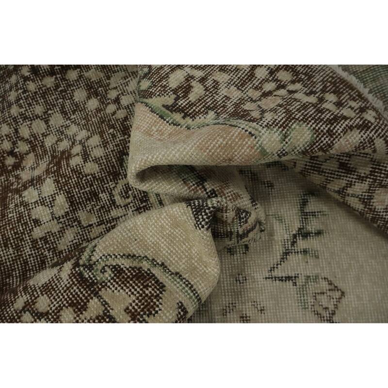 Hand Knotted Oriental 100% Wool Carpet Transitional Floral Beige & Ivories Anatolian Area Rug - 9' 11'' X 6' 2''